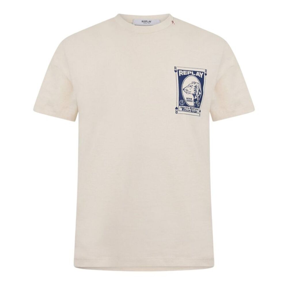 Replay Mens Dog Slim T-Shirt / White